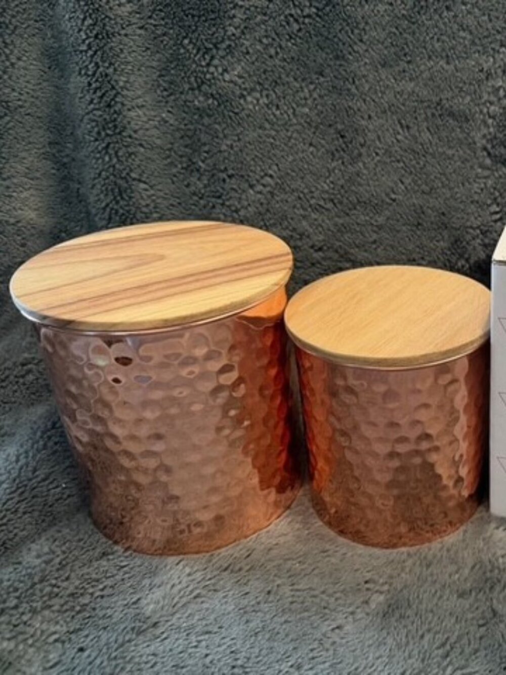 Hammered Copper Canister set